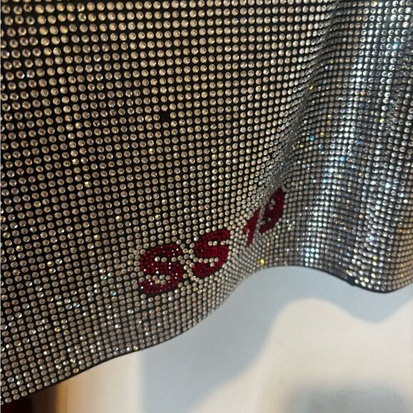 Shane justin Bust Down set runway halter skirt crystal rhinestone dress suit y2k - Picture 7 of 14